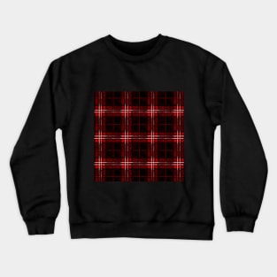 Red Black Plaid Tartan Pattern Crewneck Sweatshirt